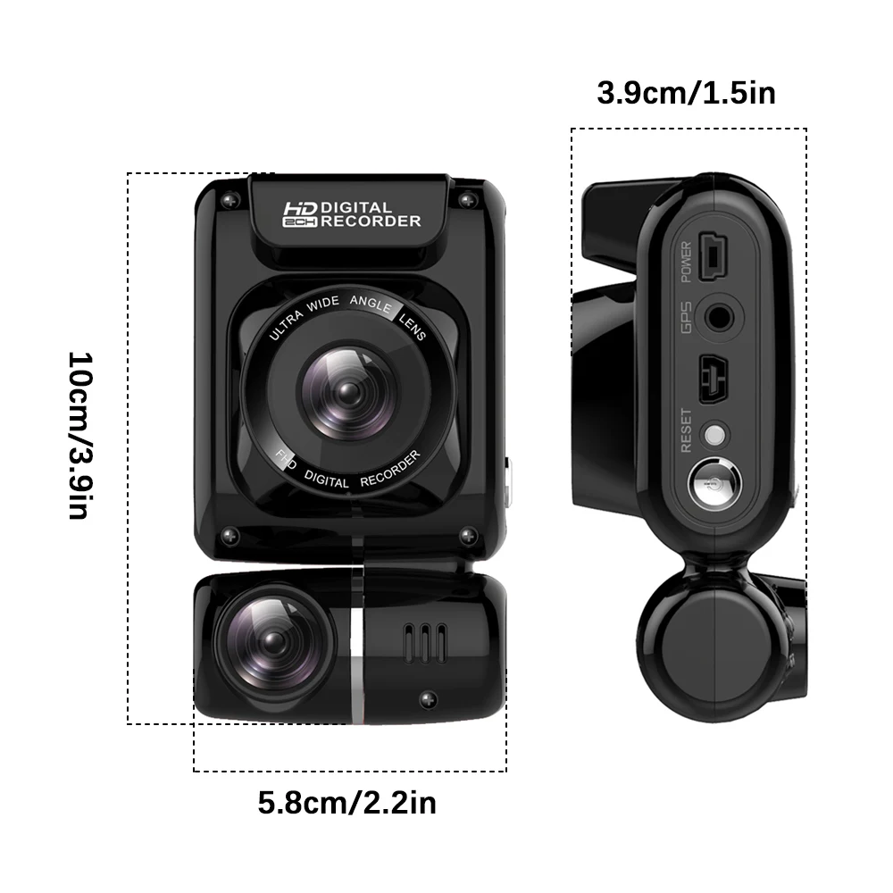 Action Camera Novatek Dashcam Mini Hidden 4K 2160P Dual Lens Car - Main Image