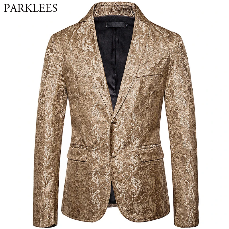 Мужской Блейзер на двух кнопках с принтом вечерние для свадьбы|Пиджаки| |