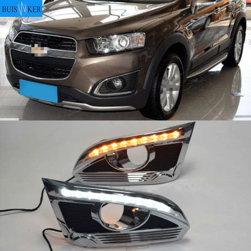 

2 шт. для Chevrolet Chevy Captiva 2014 2015 2016 DRL дневные ходовые огни, противотуманная фара с указателем поворота