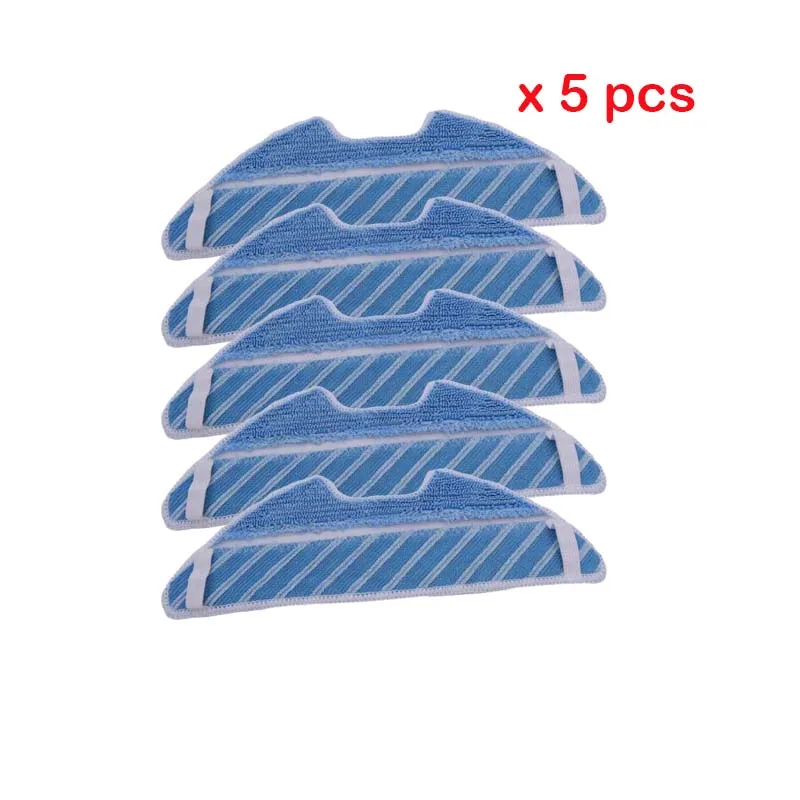 5pcs mop Пылезащитный hepa фильтр, боковая щетка для швабры, роликовая щетка для Cecotec Conga 1390 Cecotec Conga 1290, роботизированные Запчасти для пылесоса - Цвет: 5pcs mop