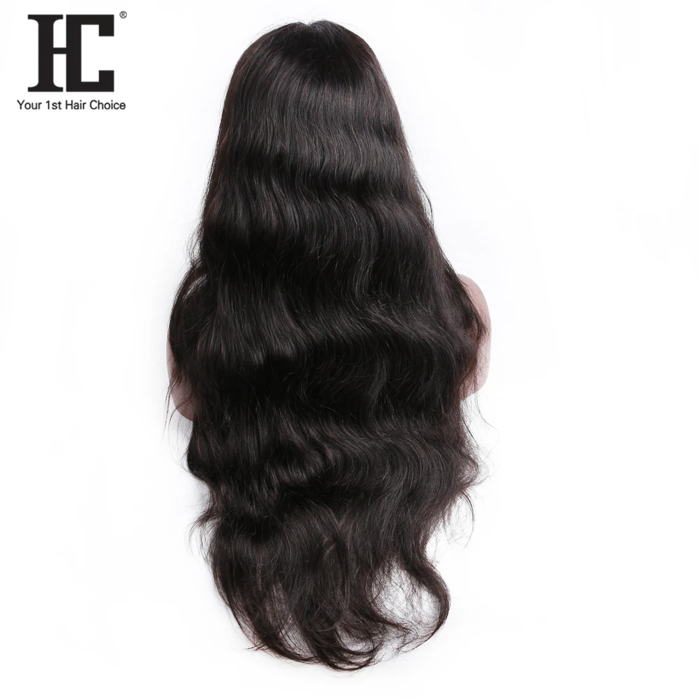 HC объемный волнистый парик Glueless 360 кружевной передний парик человеческих волос предварительно сорвал бразильские человеческие волосы парики с волосами младенца парик шнурка для женщин