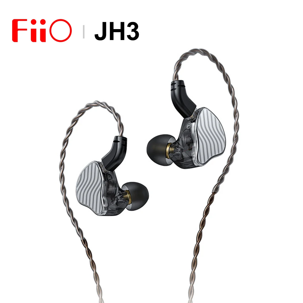 Наушники-вкладыши FiiO JadeAudio JH3 1DD + 2BA гибридные Hi-Fi наушники-вкладыши IEM музыкальные