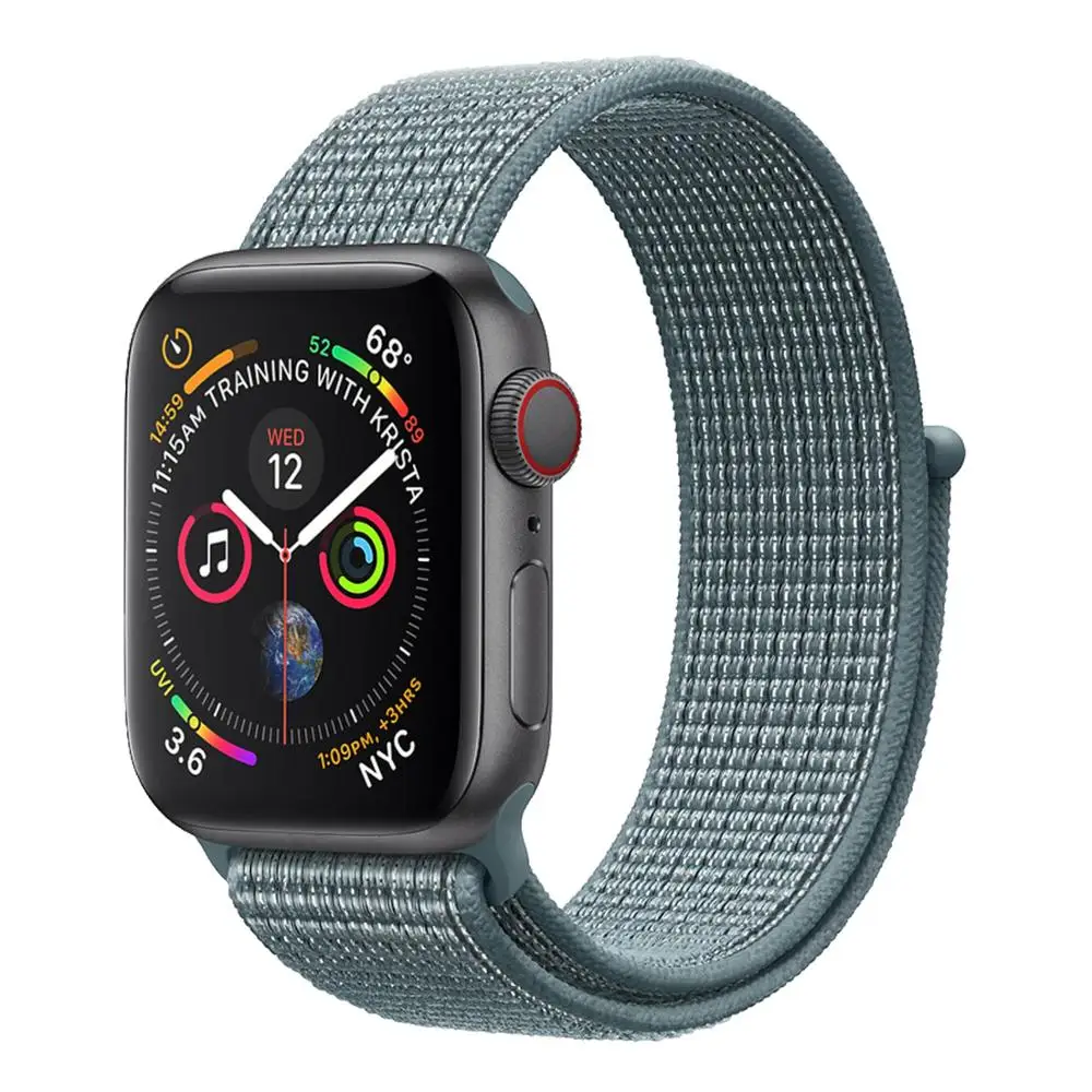 Ремешок для наручных часов Apple Watch 4 5 3/2/1 38 мм 42 мм 62new цветовый нейлоновый из мягкой дышащей ткани сменный ремешок петли для наручных часов iwatch серии 4 40 мм 44 мм - Band Color: 31QYS