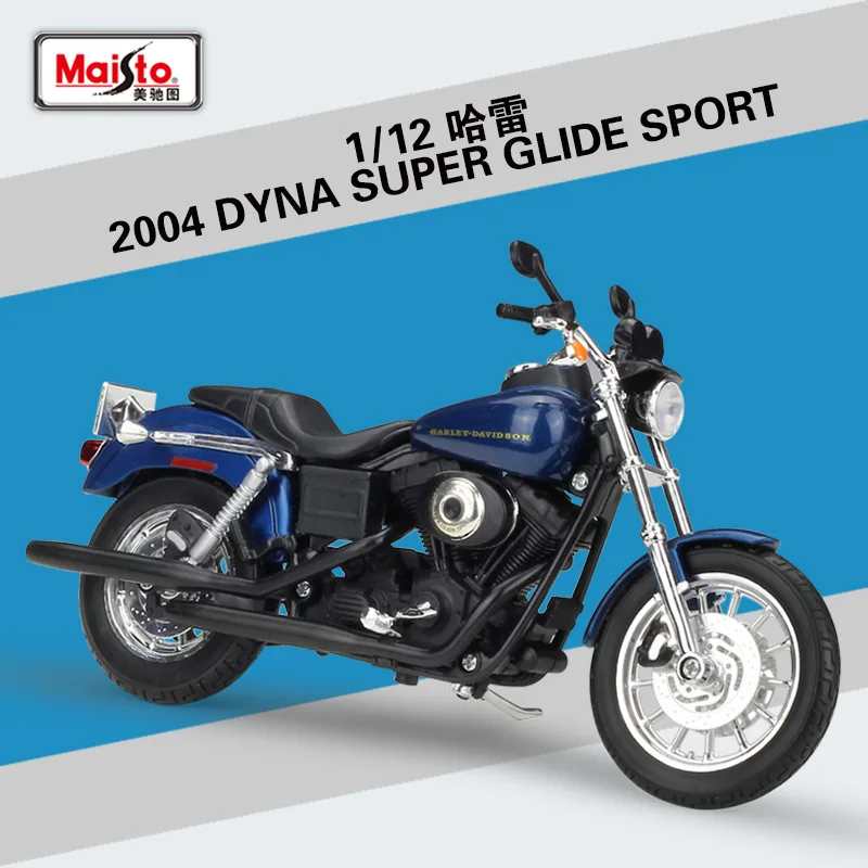 1:12 мотоцикл Harley Davidson вся модель Maisto литая модель автомобиля DYNA STREET BOB Металлический Игрушечный Автомобиль ROAD королевские игрушки для детей - Цвет: DYNA SUPER GLIDE
