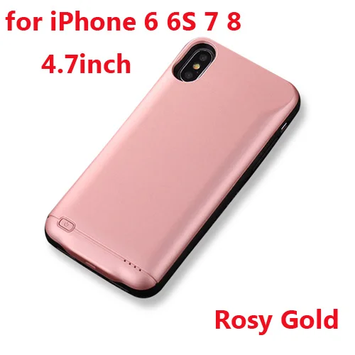 i6 i6s i7 i8 Rose Хит 10000 мАч чехол для зарядного устройства для iphone 6 6s 7 8 Plus внешний аккумулятор чехол для зарядки для iphone X XS Max XR 6 s Чехол для аккумулятора - Цвет: i6 i6s i7 i8 Rose