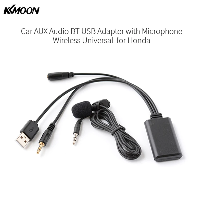 Универсальный автомобильный AUX аудио BT USB адаптер с микрофоном беспроводной
