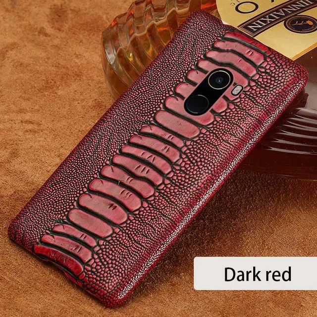 Dark red Роскошный чехол для телефона Xiaomi mi 8 9se 9T A1 A2 A3 lite cover Max 2 mi x 2s 3 Poco F1 Страусиная лапка для Red mi Note 4 4X5 6a 7a Pro - Цвет: Dark red
