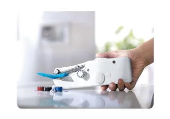 

Mini Portable Handheld Electronic Sewing Machines Household Sew Needlework Cordless Clothes Fabrics Sewing Machine Stitch Set