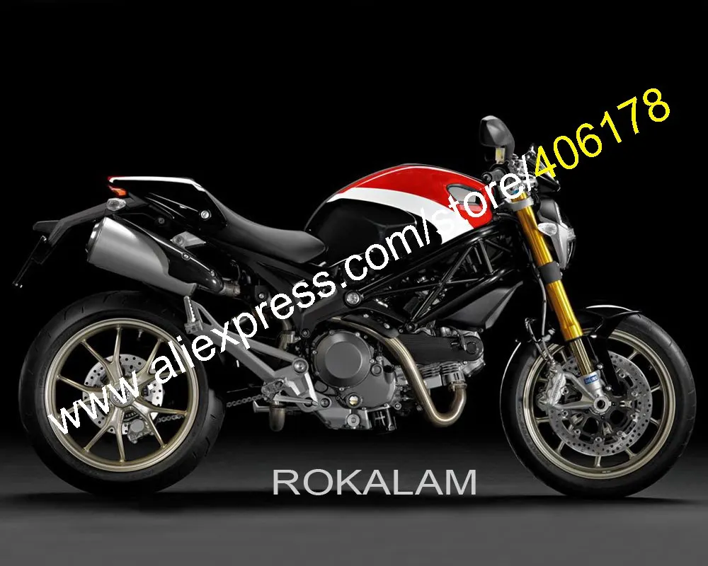 Для Ducati 696 795 796 M1100 09 10 11 12 13 1100 1100S 2009-2013 комплект обтекателей для кузова мотоцикла