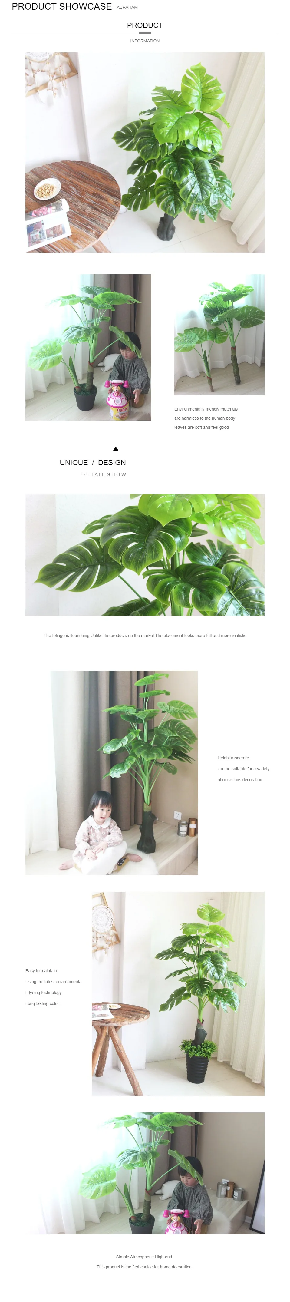 Big Offer 352b 140cm Tropical Monstera Large Artificial Tree