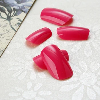 

24pcs Full Cover False Nail Tips Medium Length Solid Color Pre-designed Salon Quality Fake Fingernails DIY Nail Art