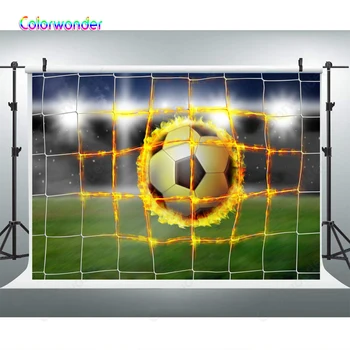 

Hot Football Backdrop Soccer Pitch Photography Background for Pictures Outdoor Sports YouTube Backdrop Birthday Party Banner