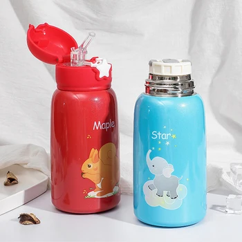

Kids Vacuum Flask Portable Insulation Cups Child Stainless Steel Cup Vacuum Flask Cups Child Kettle Baby Student Straw Cup
