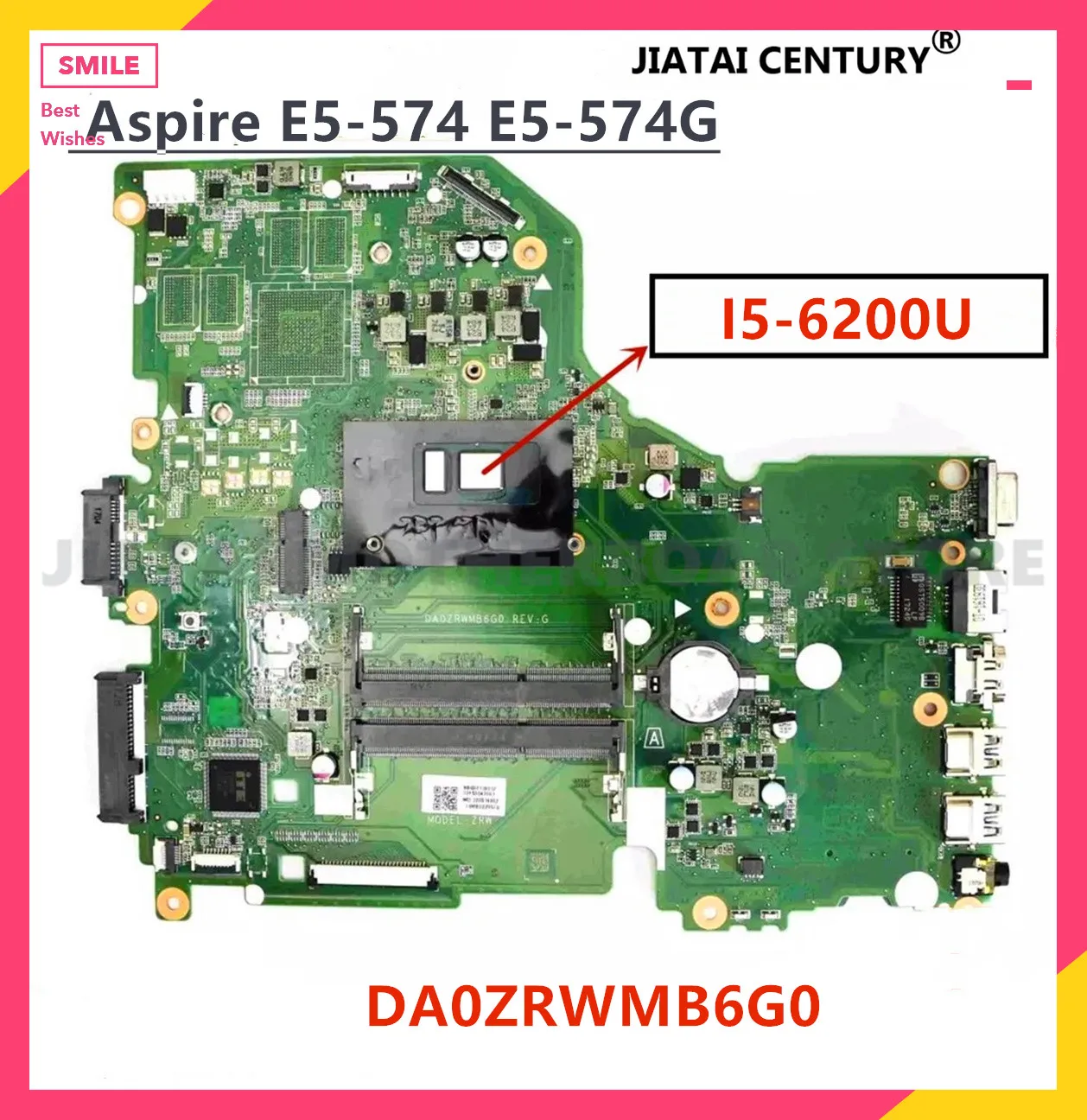 For Acer Aspire E5-574G F5-572 V3-575G Laptop motherboard with SR2EY I5-6200U DDR3 DA0ZRWMB6G0 NBG3711002 NB.G3711.002 Mainboard |