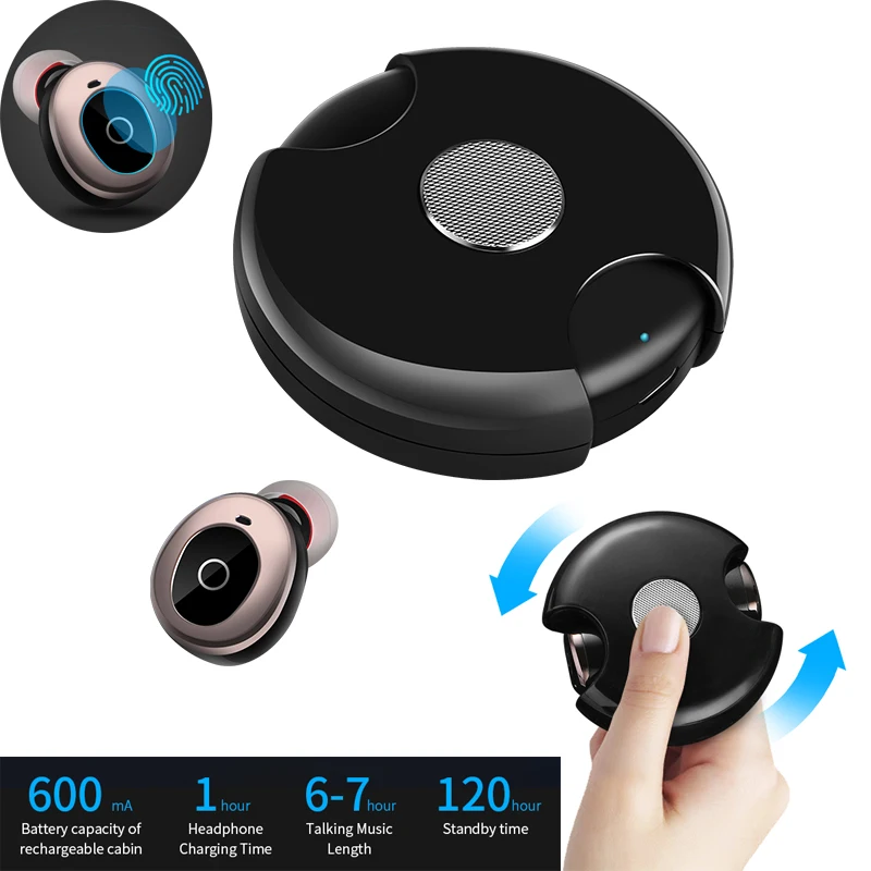 

2020New Bluetooth Wireless TWS Earphone Creative Bluetooth Sport Headset IPX7 Deep Waterproof Earbud for IPhone Android Samsung
