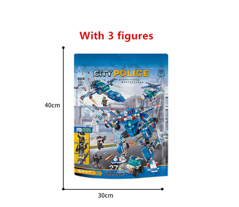 City Police SWAT ROBOT Toy Truck Car LegoINGLs Building Blocks Sets Technic Playmobil DIY Bricks Educational Toys for Children
