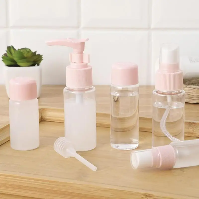 

Portable Travel Cosmetic Spray Bottling 9pcs Perfume Mist Water Suit Pressed Kit Careful Workmanship Easy to Absorb