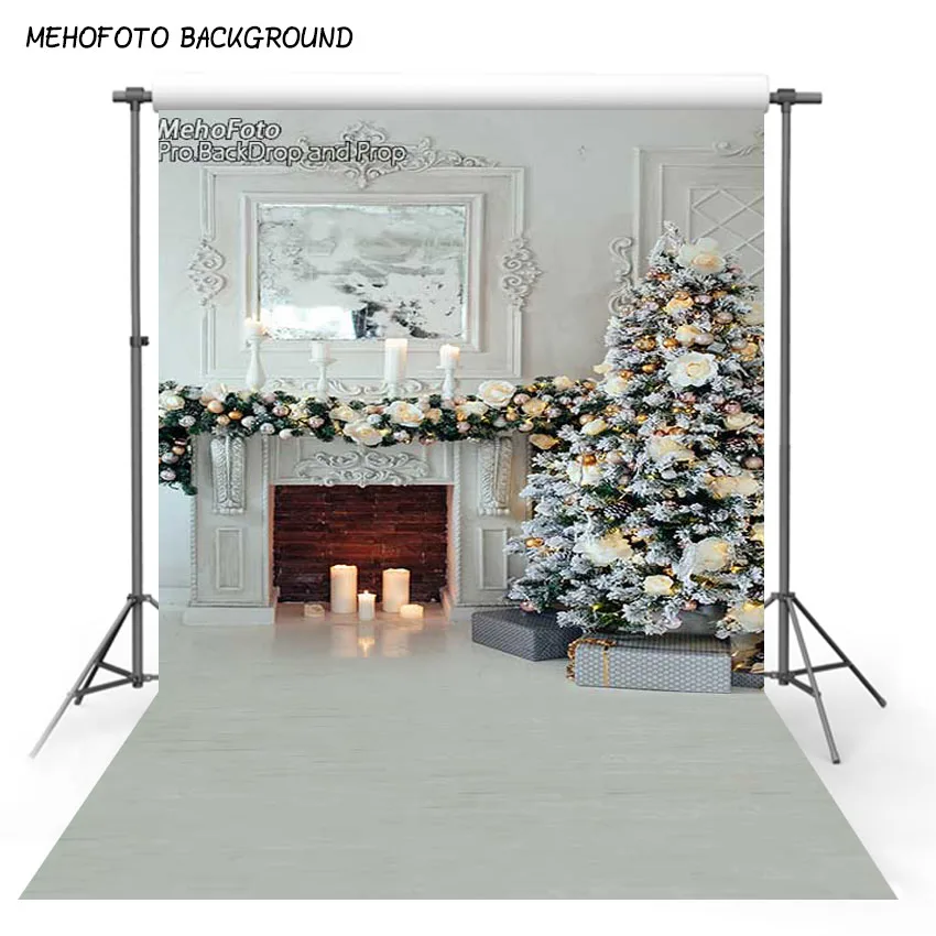 

Photography Backdrop Christmas Tree Fireplace Photo Background New Year Home Decoration Backdrops Prop For Photo Studio