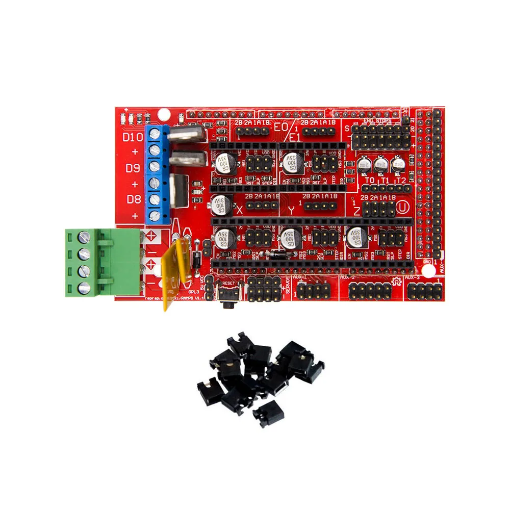 Контроллер Mega 2560 R3 Mega2560 REV3 + 1 шт. RAMPS 4 для 3D принтера комплект arduino Reprap MendelPrusa|Детали