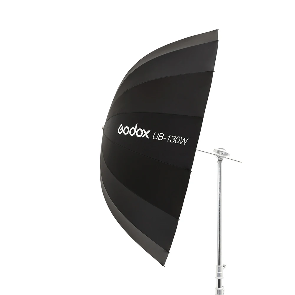 Godox UB-130W 51in 130cm 파라볼 릭 블랙 화이트 반사 우산 스튜디오 라이트 우산 블랙 실버 디퓨저 커버 천