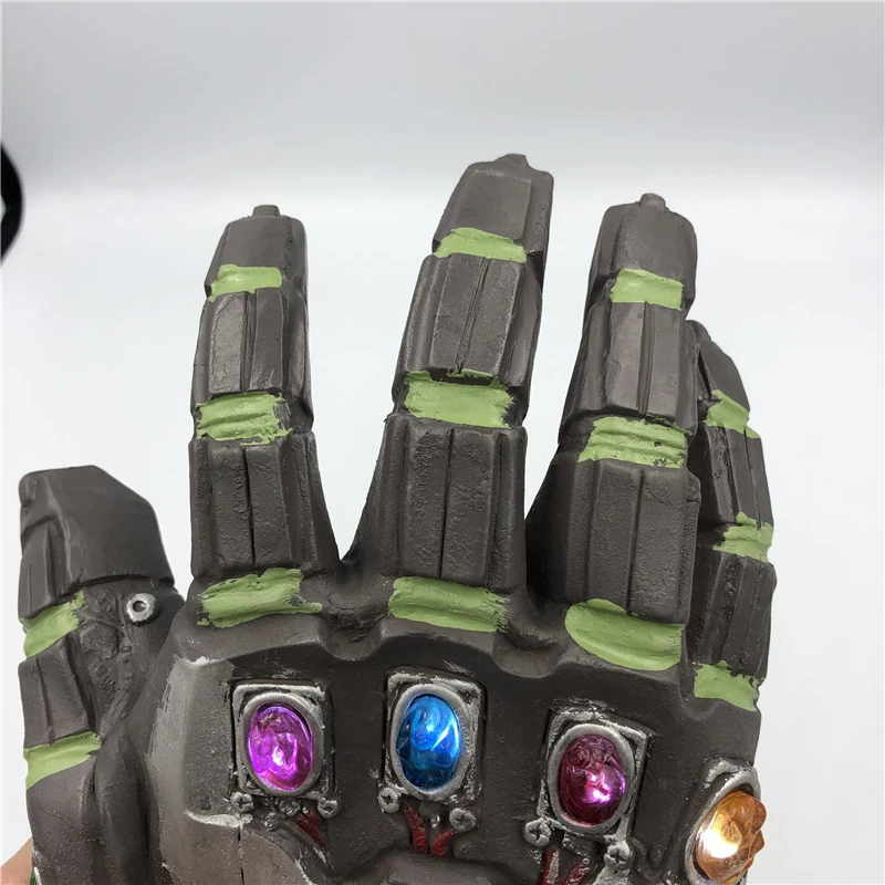 1: 1 Took Light Thanos Gauntlet Gloves Cosplay Halloween Props Costume War Endgame 4 Quantum