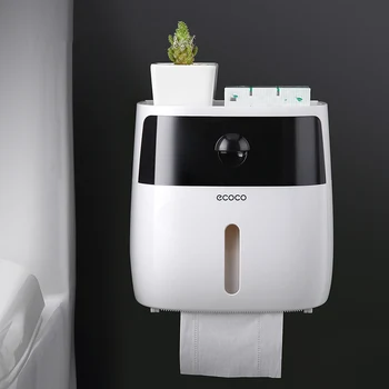 

Double-layer Drawer Tissue Box Home Bathroom Waterproof Tissue Box Plastic Toilet Papaer Holder Wall Mounted Storage Box