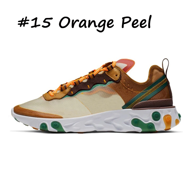 14 Новинка react element 87 55 спортивная обувь для мужчин и женщин легкая Тройная кость черный белый королевский Солнечный Красный мужские кроссовки спортивные sneak - Color: 14