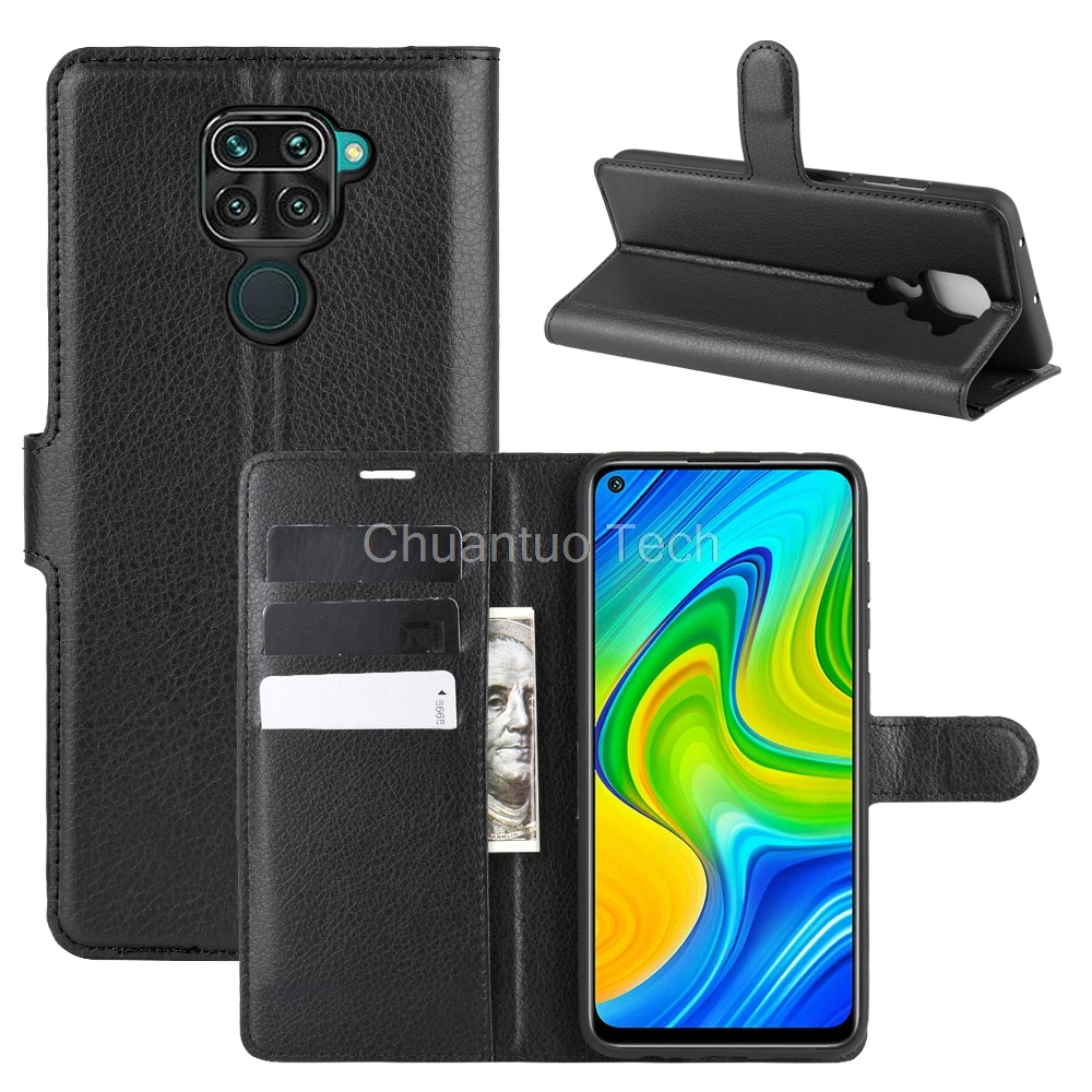 Чехол-книжка из искусственной кожи для Xiaomi Redmi Note 9 флип-кошелек чехлы телефонов с