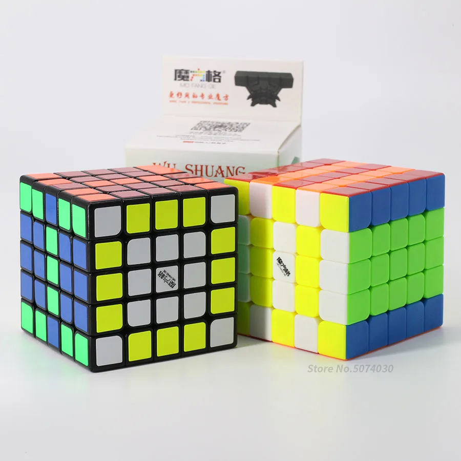 Qiyi mofangge Wushuang 5x5x5 Скорость волшебный куб головоломка 5x5 соревнования игрушечные кубики WCA чемпионский квадратный черный без косточек