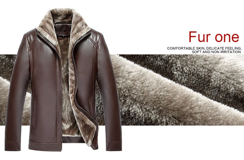 nova moda masculina jaqueta de couro do plutônio dos homens roupas de marca térmica outerwear pele inverno masculino velo jaquetas de couro para baixo casacos
