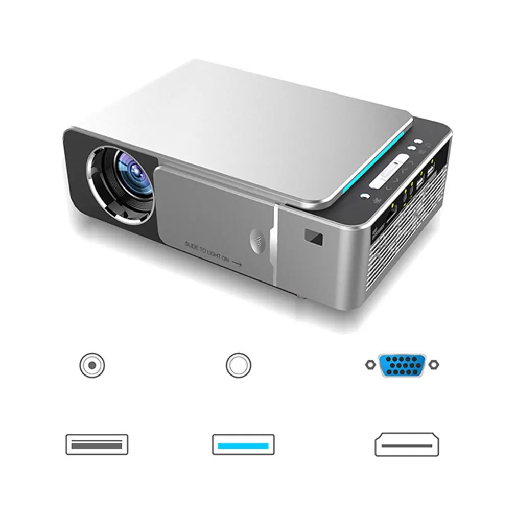 T5 проектор Мини 720P портативный домашний офис поддержка Hd 1080P проектор 30-200 дюймов Размер проекции