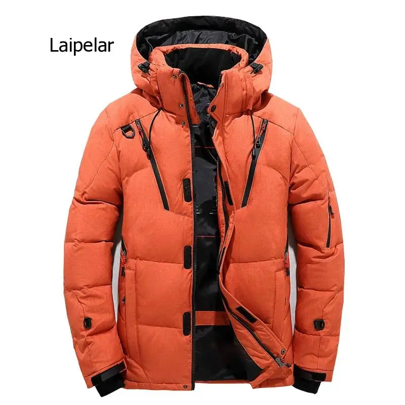 Men High Quality Thick Warm Winter Jacket Hooded Thicken Parka Coat Casual Slim Overcoat with Many Pockets Mens
