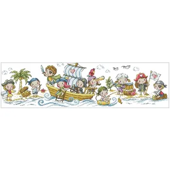 

HOT Little pirate patterns Counted Cross Stitch 11CT 14CT 18CT DIY Chinese Cross Stitch Kits Embroidery Needlework Sets