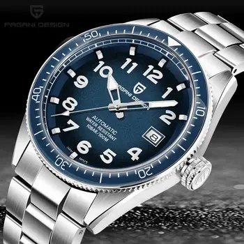 

PAGANI Design 2020 Fashion Mens Watches Automatic Men Stainless Steel 100M Waterproof Clock Business Sport Mechanical Wristwatch