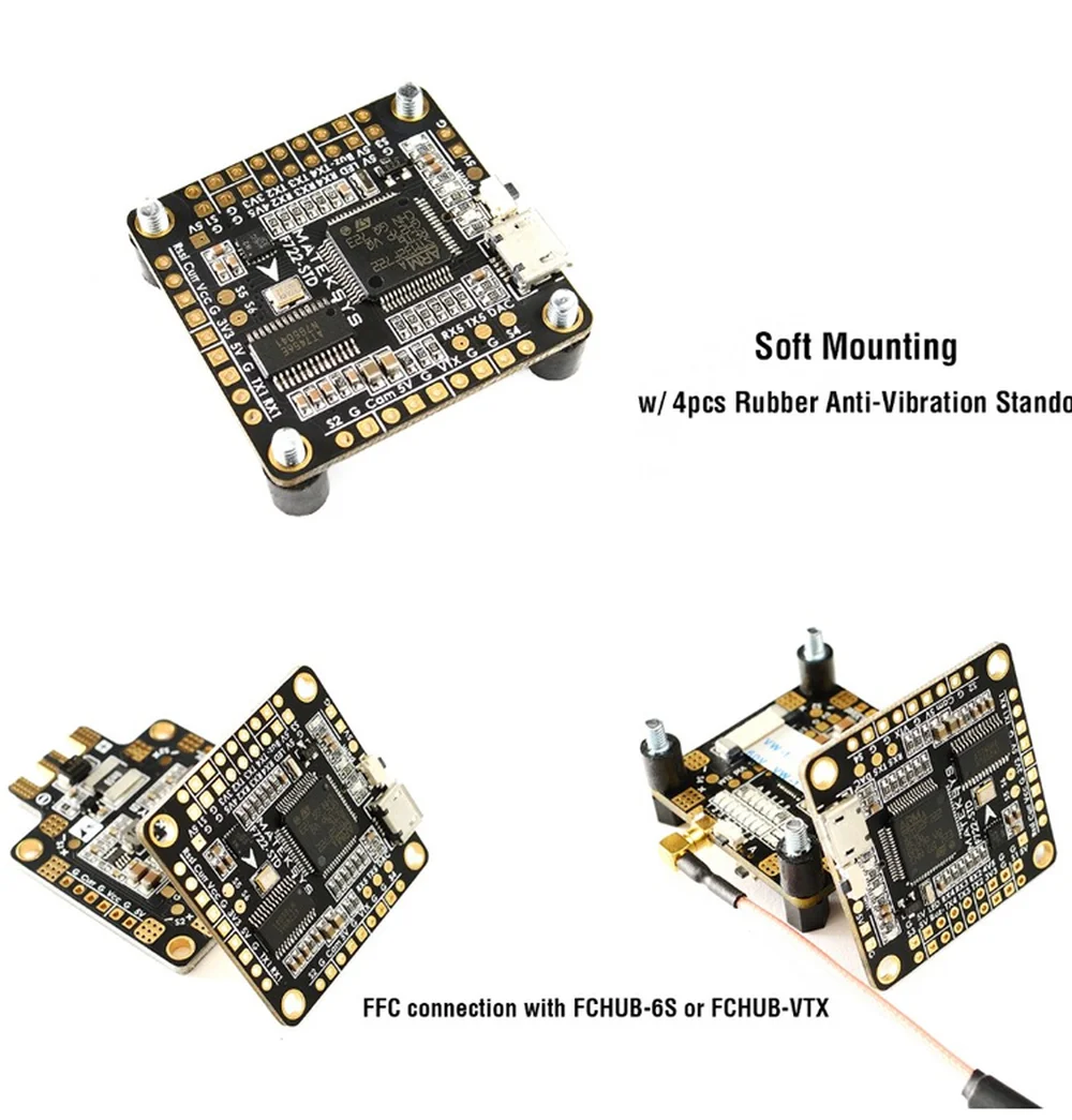 Matek System F722-STD F7 Flight контроллер имеет STM32F722RE, ICM20602, BMP280, BFOSD, blackbox Micro SD слот для карт DShot ESC