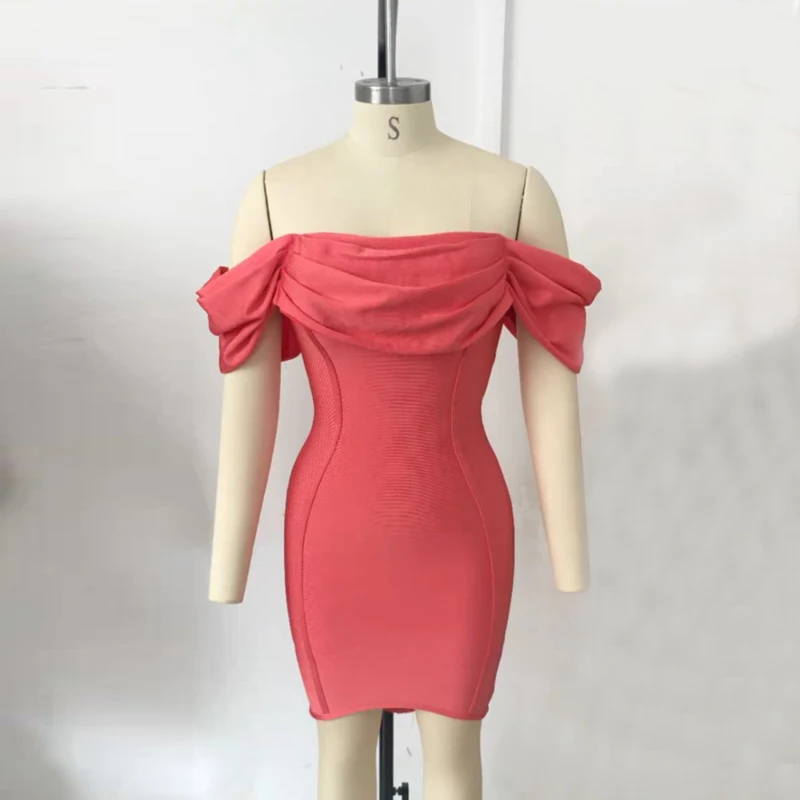 Стиль Модное Бандажное платье с коротким рукавом высокого качества с коротким рукавом облегающее мини сексуальное Клубное вечернее платье с вырезом лодочкой