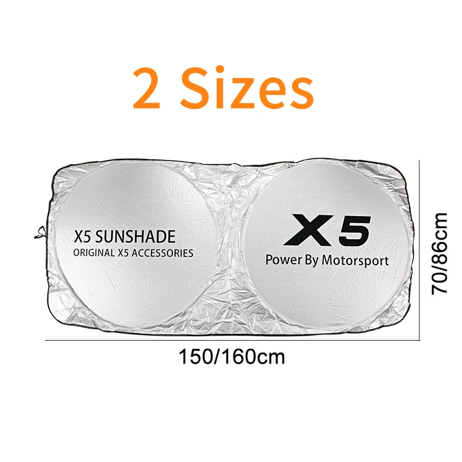 Car Windshield Sunshade Cover Anti UV Auto Accessories For BMW X5 E70 F34 G38 E53 G20 X1 F48 X2 F39 X3 E83 X4 F26 X6 E71 X7 G07