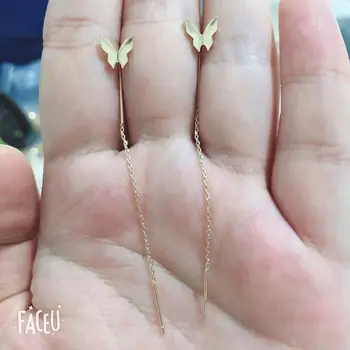 

2020 Korean Style Butterfly Long Tassel Drop Earrings Animal Earrings For Women Wedding Jewelry Young Girls Gift Wholesale