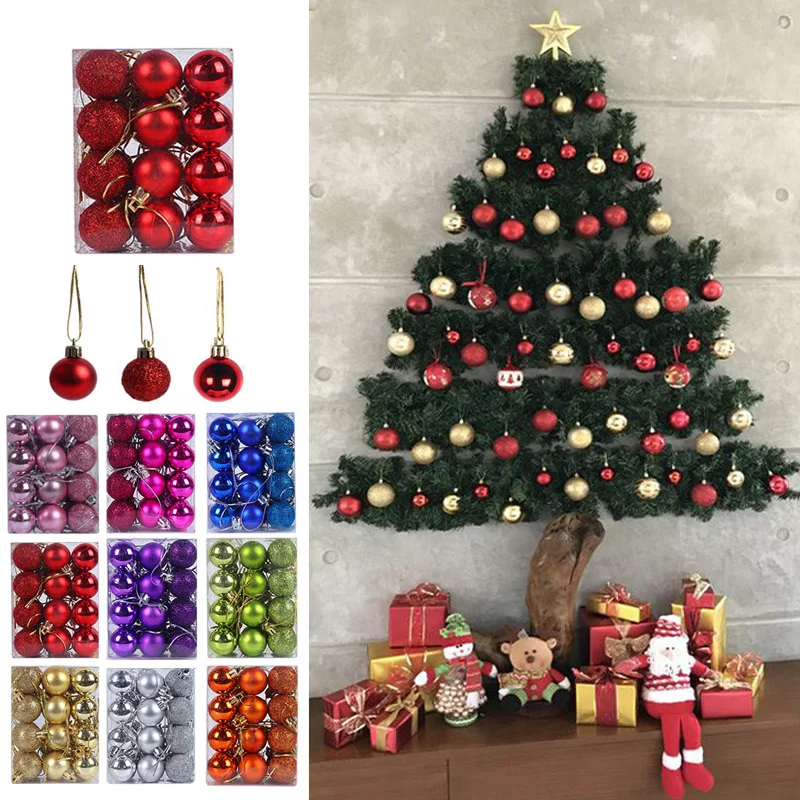 WEIGAO-24pcs-Christmas-Tree-toys-Decorations-Ball-Bauble-Xmas-Party-Hanging-Ball-Ornaments-Decorations-for-Home