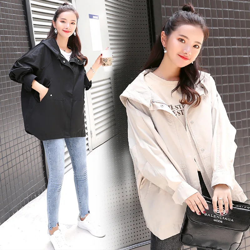 Осенний корейский стиль модный Свободный Повседневный BF Harajuku Тренч Женский Naist модный