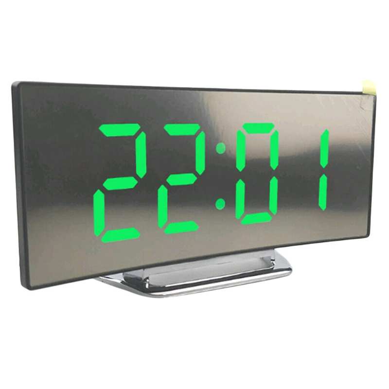 Wall Clock Clock Parts Electronic Alarm Clock Noiseless Design Digital LED Large Display Mirror Electronic Clock Memory Function USB Charging Clocks