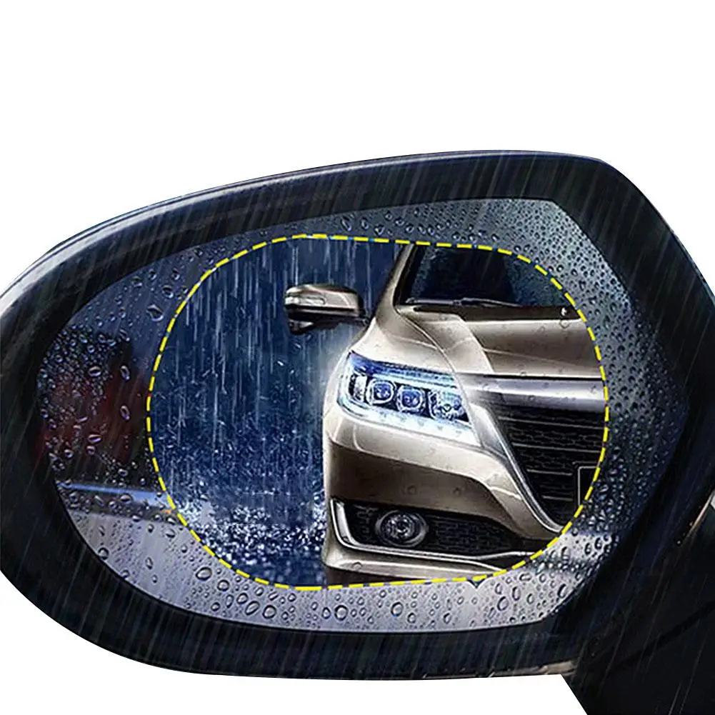 

2 Pcs/set Anti Fog Rain Car Mirror Window Waterproof Rainproof Clear Film Anti-glare Car Rearview Mirror Protective Sticker