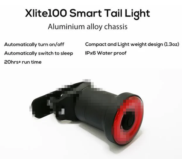 Sale Xlite 100 Bicycle Taillights Smart Brake Lights USB Charging Bike MTB Rear Taillights Xlite100  bicycle 3