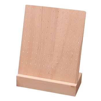 

140 Holes Wood Earrings Organizer Jewelry Holder Necklace Bracelet Rack Jewelry Display Stand Jewelry