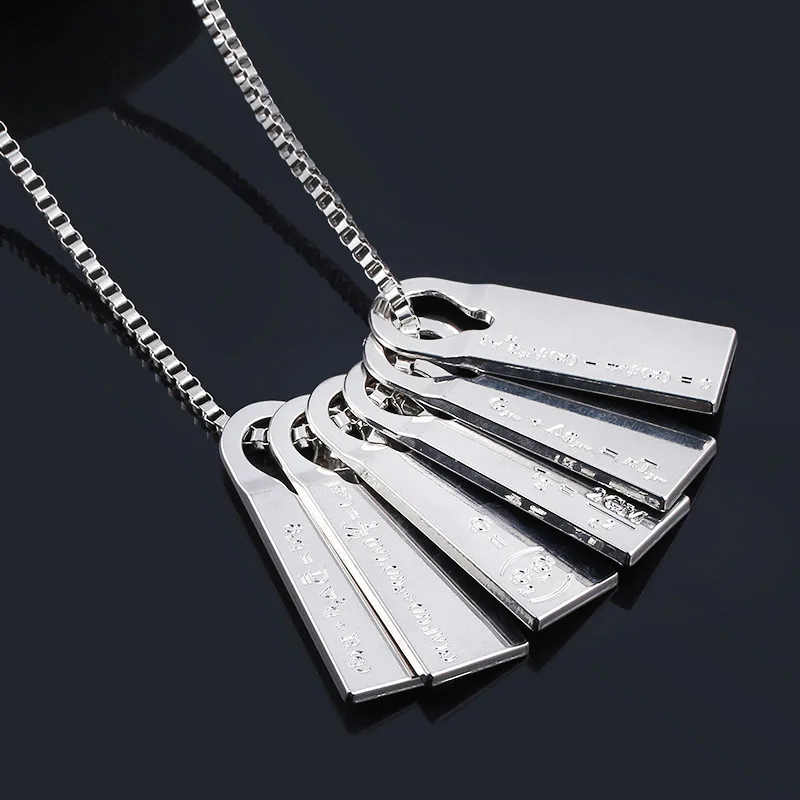 Game Death Stranding Necklace Men Metal Norman Reedus Fomulas Pendant Necklace Long Chain choker collares Fashion Jewelry