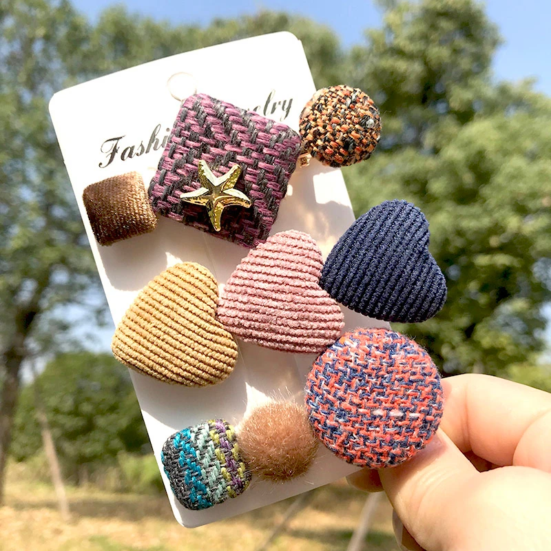 Новая милая плюшевая повязка для волос, заколки для волос для женщин, аксессуары для волос в Корейском стиле, заколка для волос с милым сердечком и бантиком, заколки для девочек, зимний головной убор