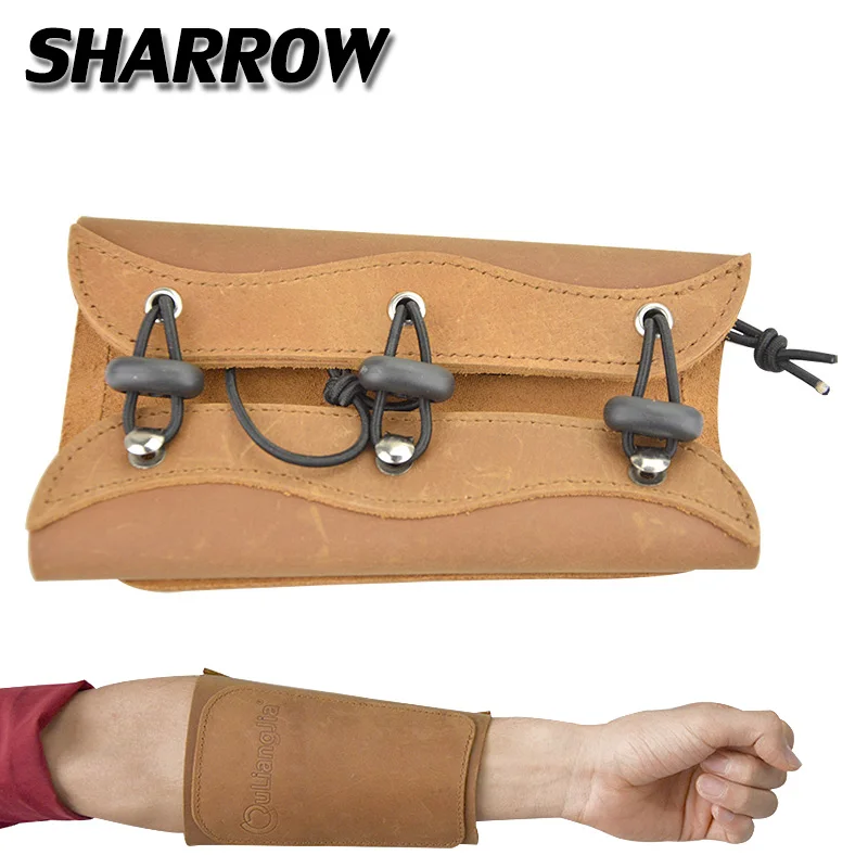 

Archery Leather Arm Guard Left And Right Hand Protection Safe Holder Target Hunting Shooting Recurve Compound Bow Accessroies