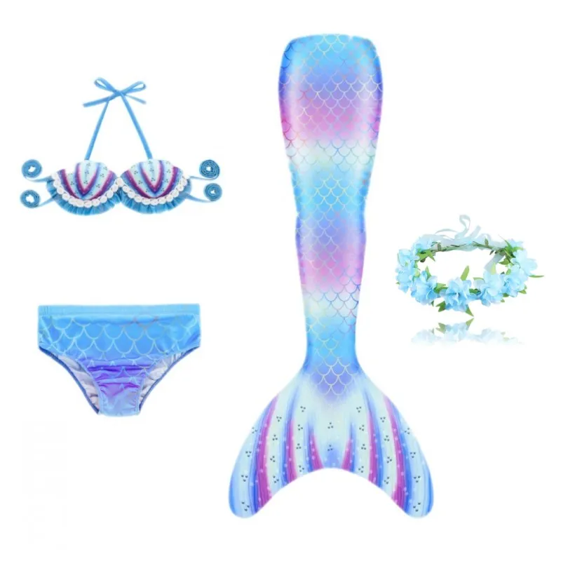 children's clothing sets high quality Kids Swimmable Mermaid Tail for Girls Swimming Bating Suit Mermaid Costume Swimsuit can add Monofin Fin Goggle with Garland children's clothing sets expensive Clothing Sets