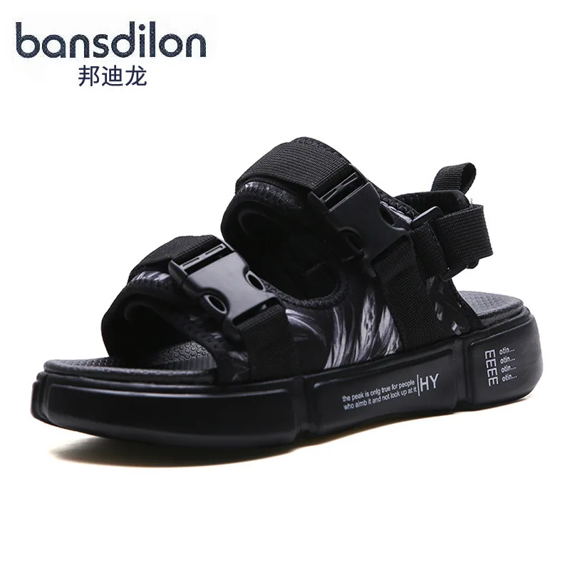 

2019 New Style Summer Trend Slipper Men Outdoor Beach Versatile Casual Sandals Youth Dual Purpose Slippers Outer Wear