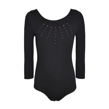 

Children Girls Long Sleeve Sparkle Athletic Gymnastics Costumes Bodysuits Girls Ballet Leotards Dance Wear